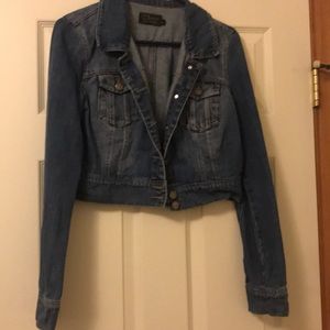 Gently used jean jacket size large